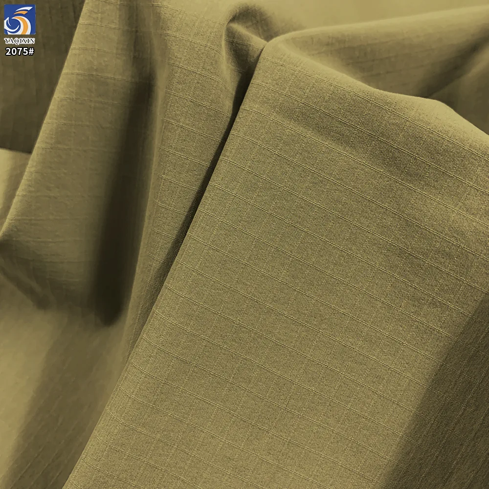 YX2075 145gsm 75D 85% Nylon 15% Spandex 4 Way Stretch Matte Double Line Grid Outdoor Fabric for Jackets and Pants