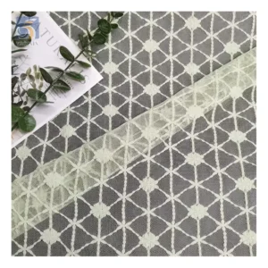 High Quality Nigeria Lace Fabric Wholesale Chantilly Lace Fabric for Africa Jacquard Mesh Chantilly Lace Fabric