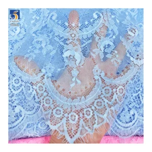 YX841 Multicolor Supply Wholesale Low Price Eyelash Lace Fabric 150CM*300CM Polyester Skirt Lace Eyelash Fabric Cheap