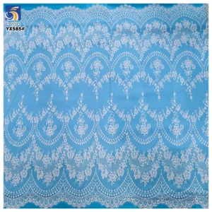 YX586 Readymade French Wide 1.5m Eyelash Lace Fabric Polyester Home Textile Curtain Eyelash Lace Fabrics
