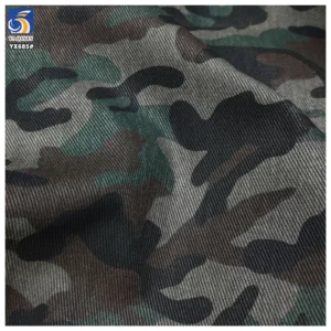 YX685 Heavyweight 360gsm 100% Cotton Twill Camouflage Fabric 7*7 Reactive Printing Fabric Custom Camouflage Fabric
