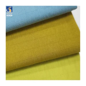 A2428 105g/m² 78% Cotton 22% Nylon Blended 0.5cm Single-Line Plaid Sand Washed Cotton Fabric Summer Shirt Dress Fabric