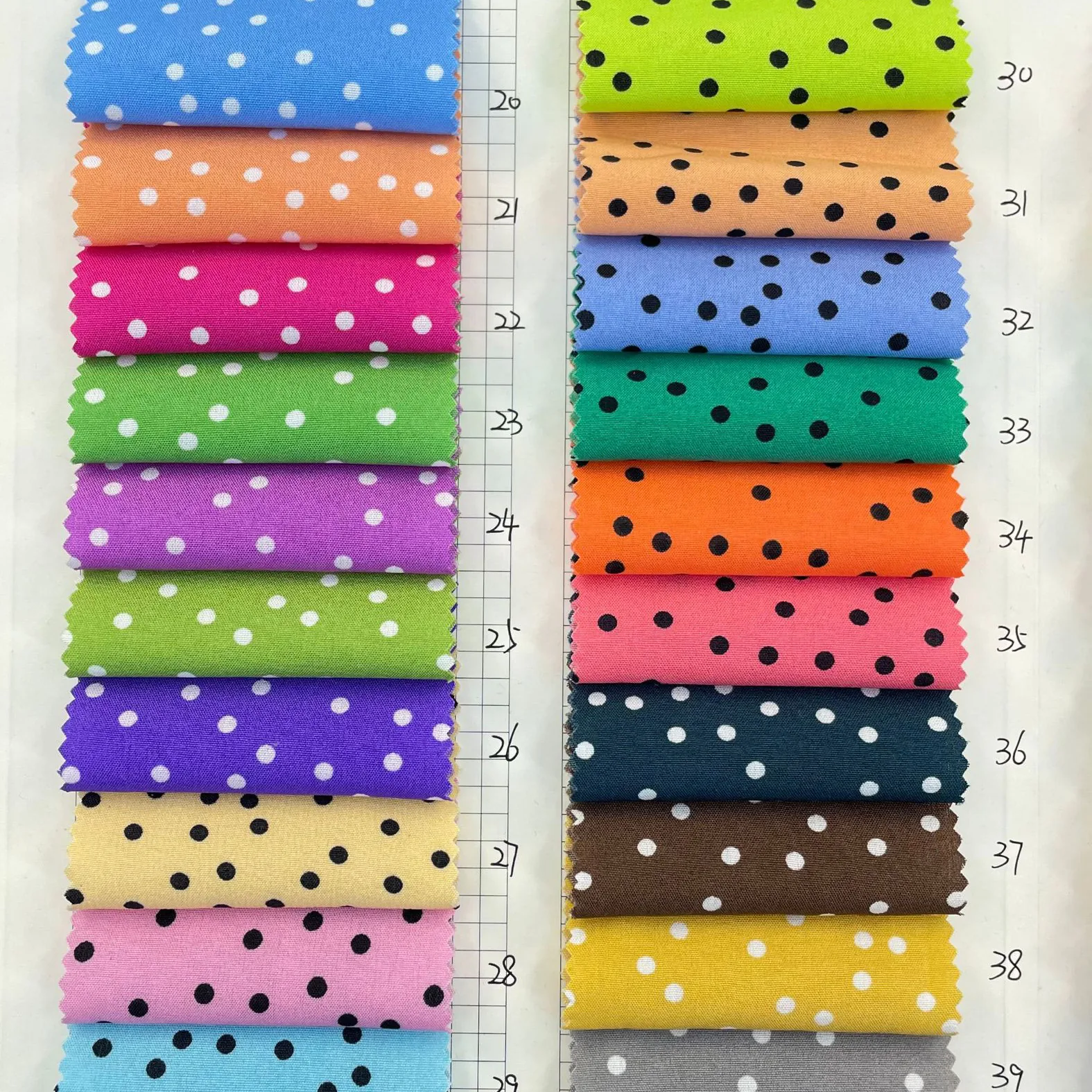 YX609 New Arrivals Christmas Red Chiffon Fabric Poly Small White Dots Chiffon Fabric for Dress Home Textiles