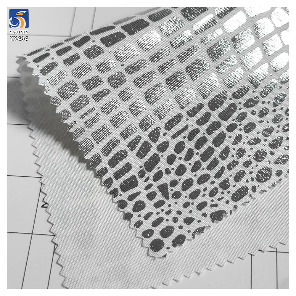 YX494 2024 New Fabric Laser Gradient Polyester Spandex Stretch Shiny Fabric Crocodile Pattern Clothing Luggage Dress Fabric