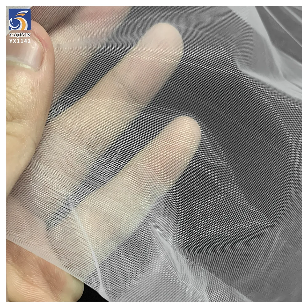 YX1142 22gsm Hardened Stiff Matte Organza Fabric 100 Polyester Woven White Organza Fabric 2 Yards High Quality