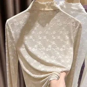 YX1533 Lightweight Floral Jacquard Mesh Lace Fabric for Women's Fashion Garments and Dress Making