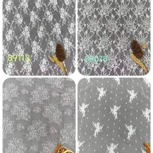 YX1489 Custom Soft Nylon Stretch Jacquard Mesh Lace Fabric for Fitted Dresses Blouses Tops Skirts and Fashion Clothing