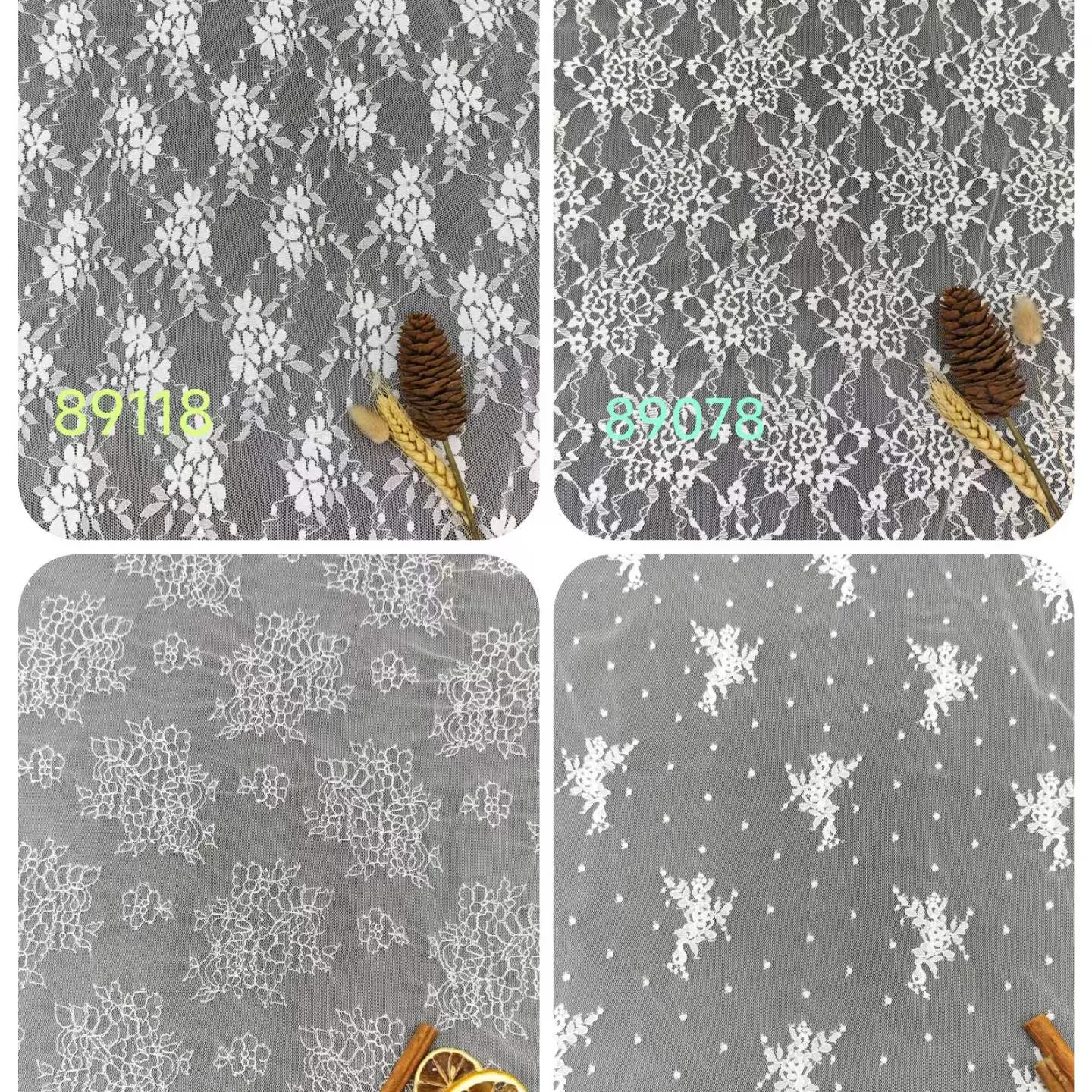 YX1489 Custom Soft Nylon Stretch Jacquard Mesh Lace Fabric for Fitted Dresses Blouses Tops Skirts and Fashion Clothing