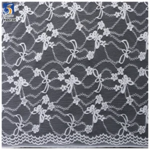 YX614 Cheap Stretch Underwear Lingerie Lace Fabric 80gsm 3D Small Butterfly Stretch Jacquard Mesh Lace Fabric