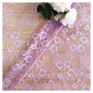 Sapphire Blue Small Floral Jacquard Mesh Lace Fabric for Women African Nigerian Chantilly Lace Fabric 1 Yard MOQ
