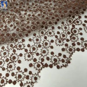 YX1025 New Trends and New Materials Customization Embroidery Mesh Fabric Samples Available in 7 Days Apparel Dress Tulle Fabric
