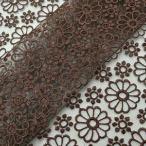 YX1022 300 Yards of Custom Patterned and Embroidered Polyester Mesh Fabrics 3-Day Custom Design Embroidered Mesh Fabrics