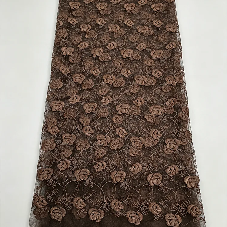 YX1018 2026 Latest Design Polyester Roses Flowers China Embroidery Fabric Poly Mesh Fabrics for Home Textiles and Clothing