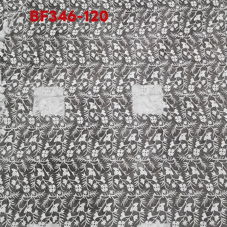 YX1274-1 Chinese Lace 10 Yards Custom Pattern Dyeing Embroidered Water-Soluble Lace Fabric for White Wedding Dress