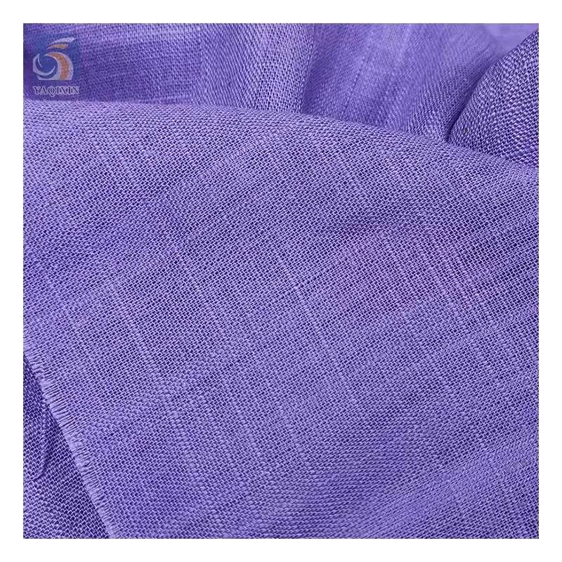 YX2377 Guangzhou YaQiXin Factory 189gsm/120gsm Wholesale Solid 100% Pure Linen Fabric for Clothing