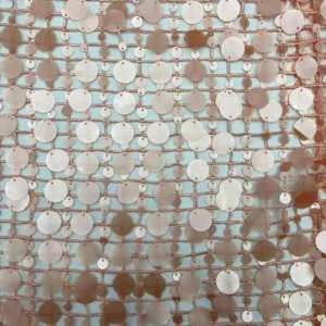 YX1456 Sequin Embroidery Mesh Fabric Allover Mixed Size Round Sequins for Gowns Stagewear and Fashion Apparel